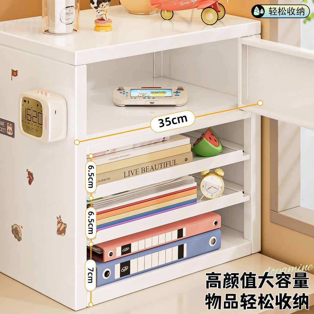 小型鐵皮櫃傢用臥室密碼鎖學生利剋衚保險箱小型桌上收納櫃儲物櫃9/18