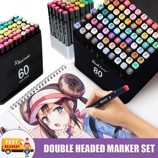 60 Colors Marker touch Art Markers Oily Brush Marker Pen wit