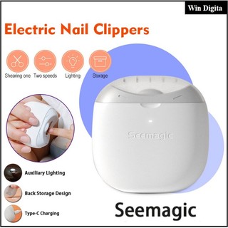 Seemagic Electric Automatic Nail Clippers With Light Trimmer