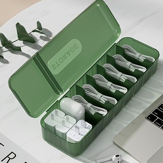 1 PC Data Cable Organizer Box Charge Cable Management 7 Comp