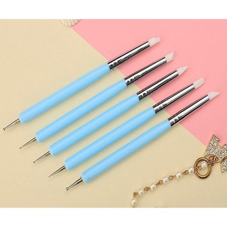 5pcs Silicone Clay Sculpting Tool DIY Ceramic Clay Indentati