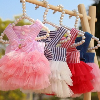 Dog Dress for shih tzu Cat Cute Color Material Pet Skirt Spr
