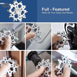 Stainless Steel All In 1 Snowflakes Multi-Tool Survival Gear