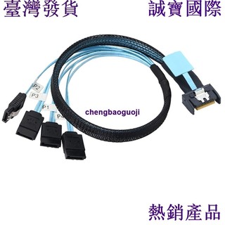 誠寶國際MCIO 4I 38pin 轉 4X SATA 數據線 PCIE5.0 PCI-E 服