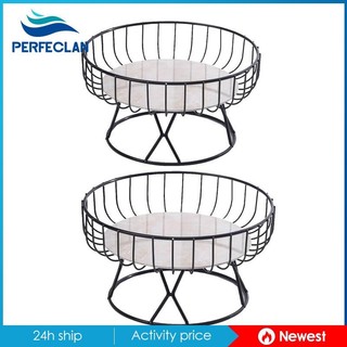 Wire Iron Fruit Basket Table Organizer Space Saver Bread Bas