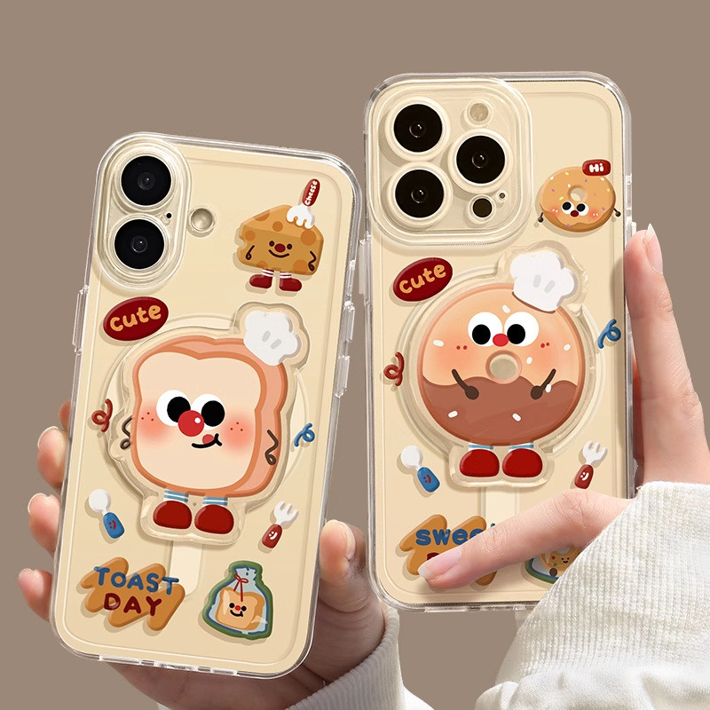 ZEYOU精選🥇17保護殼 吐司蘋果16pro手機殻新款iphone16promax帶磁吸15pro防摔13可愛14