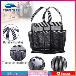 Portable Mesh Shower Caddy Portable 8 Basket Pockets Storage