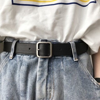 新款休閒針扣皮帶金屬配件女士腰帶韓國 Ulzzang 牛仔褲腰帶 105 釐米