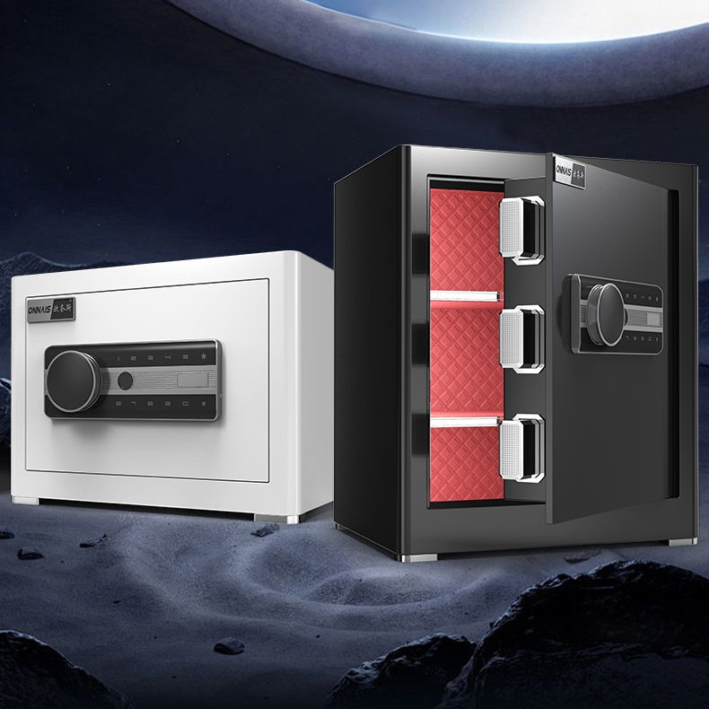 【小型家用】免運🚛電子指紋密碼保險櫃 防盜櫃 家用保險櫃 電子密碼箱 保險櫃保管櫃 隱私儲物櫃 家用密碼櫃 可打統編