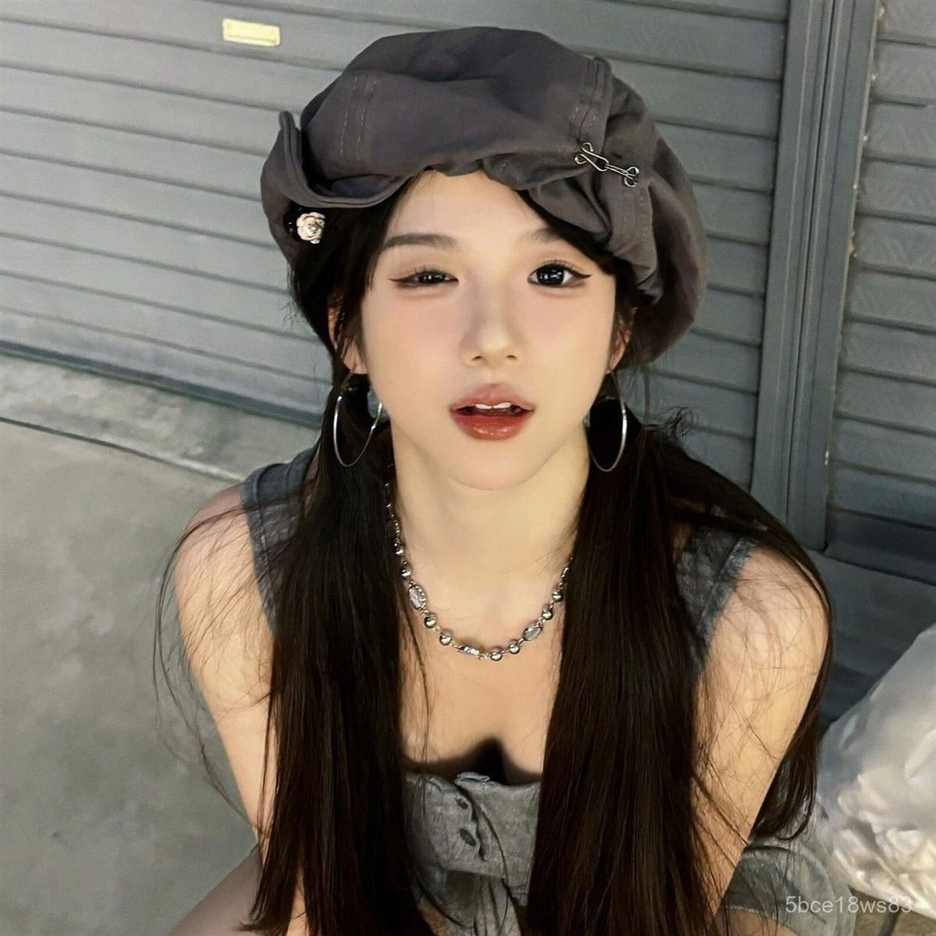 [台灣出貨]🌟熱銷爆款韓版大版顯臉小日係文藝帽子女街頭複古大頭圍畵家貝雷帽八角帽潮