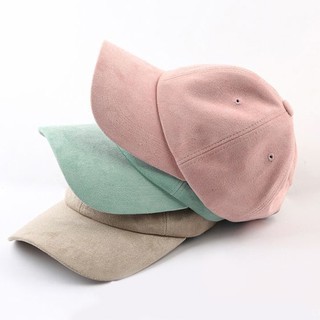 Unisex Suede Baseball Cap Curved Brim Hat Outdoor Sports Hat