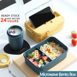 Microwave Lunch Box With Dinnerware Set Bento Box Student Wo