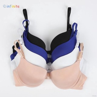 Infinite Women Front Button Bra Push Up Buckle Chest Underwi