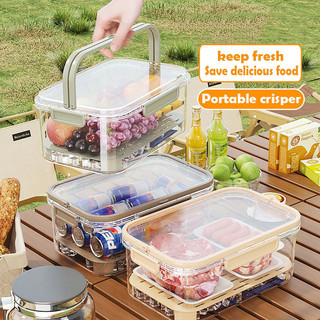 Sealed Crisper Box-Transparent Vegetable Fruit Storage Conta