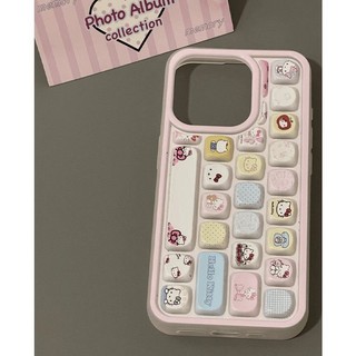 17手機殻蘋果手機殻 可愛鍵盤kitty 適用蘋果16PROMAX手機殻 iPhone15蘋果軟殻 14/13/12防摔
