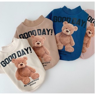 Dog clothes cute bear style dress up autumn and winter warm