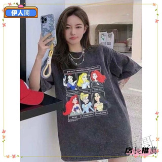 🌸臺灣🌸水洗黑做舊T桖 圓領抖音爆款純棉短袖印花T 美式復古韓版T恤 寬鬆版上衣 oversize大尺碼T桖G