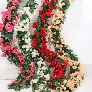 1.8M 69 Heads Artificial Roses Flowers String Silk Rose Ivy