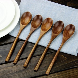 Spoons Wooden Soup Spoon 5 Pieces Eco Wooden Ladle Spoon Set