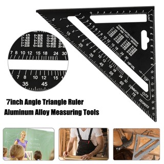 Triangle Ruler 7inch Aluminum Alloy Angle Protractor Speed M