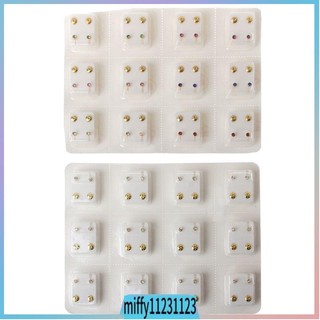 12 Pairs Gold Ear Piercing Earrings Set Hypoallergenic Mini