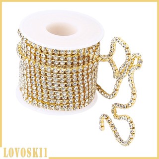 DIY Crystal 10 Yard Rhinestone Close Chain Clear Trim Sewing