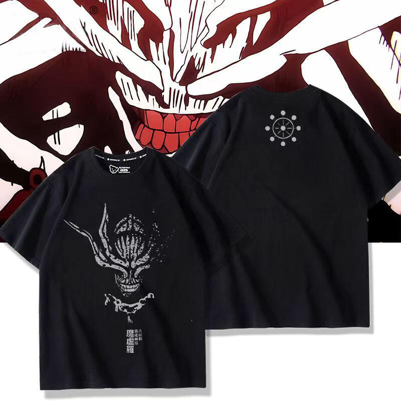 咒術迴戰 八握劍 異戒神將 魔虛羅 T恤 動漫周邊t恤 異界神將 魔虛羅 短袖t恤 男女短袖 se1