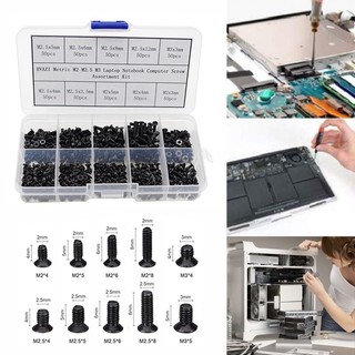 500pcs Laptop Computer Screws Kit M2 M2.5 M3 Cross Grooved F