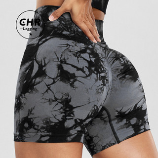CHR Women's Tie-Dye Printed Shorts Seamless Shorts Push Up G