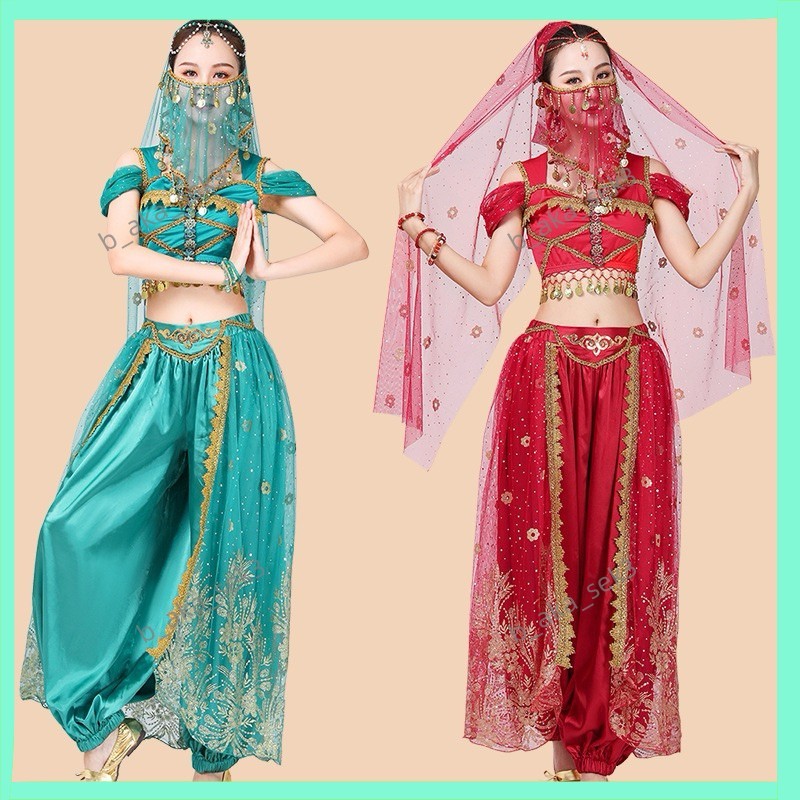 台灣免運💕 成人茉莉公主服裝 茉莉公主萬聖節裝扮服飾 肚皮舞異域風情表演服 茉莉公主套裝 阿拉神燈裝扮