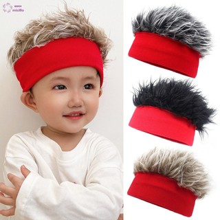 Unisex Fake Wig Hat Wig Landlord Hat Retro Borderless Hip-h