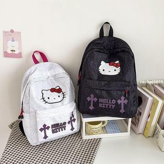 ✨臺灣出貨✨大容量後背包 雙肩包 Hellokitty雙肩包可愛小眾背包小學初中學生印花大容量書包女 學生書包 旅行背包