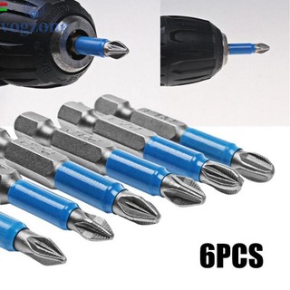 6pcs/set Anti Slip Screwdriver Bit For 1/4 Electric/hand /dr