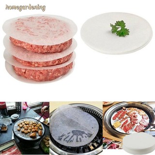 100Pcs/Pack Round Circle BBQ Grill Burger Parchment Wax Pape