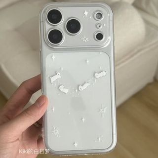 星空夢幻兔子適用蘋果17promax手機殼iphone17/16透明13全包12