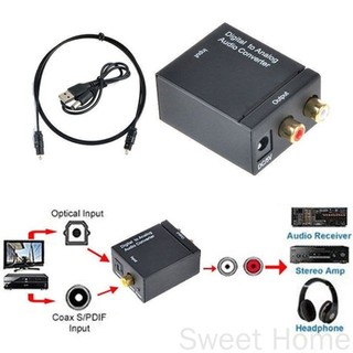 Optical Coaxial Toslink Digital To Analog Audio Converter Ad