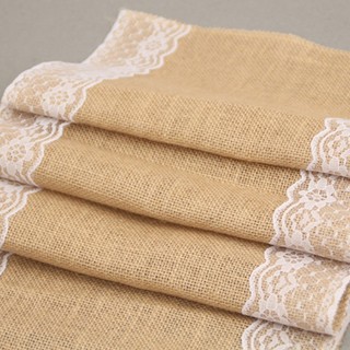 European-Style Table Cloth Lace Burlap Table Runner for Part