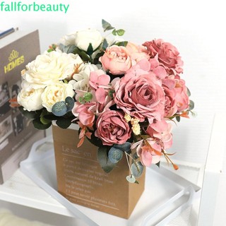 Vintage Artificial Flowers Romantic Bouquet Fake Roses Wreat
