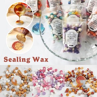 100Pcs Sealing Wax Beads Kit Colored Octagon Wax Seal Beads