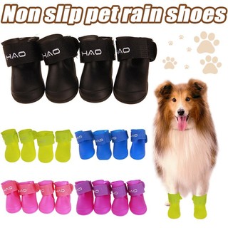 Pet Rain Boots Waterproof Anti-Slip Paw Protection Rain Snow