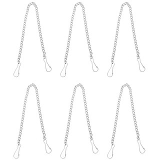 6pcs Toilet Handle Chain Stainless Steel Toilet Flapper Lift