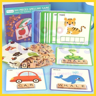 3in1 Educational Learning 100 English Spelling Letters Block