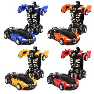New One-key Deformation Car Toys Automatic Transform Robot P