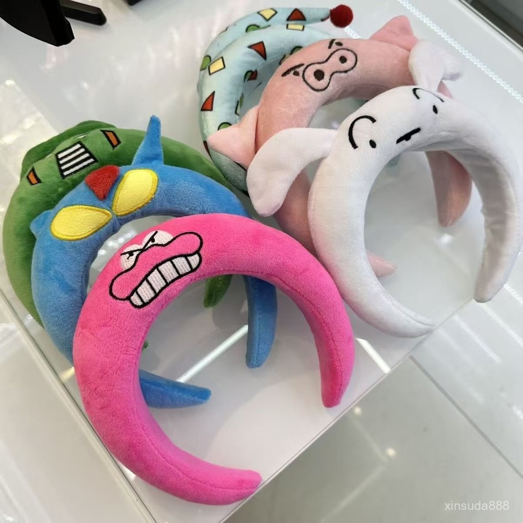 現👣貨卡通蠟筆小新立體髮箍睡衣小新頭箍頭飾豬豬武士衕款動感超人髮飾