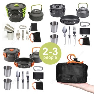 Camping Cooking Set Aluminum Ultralight Picnic Tableware Cam