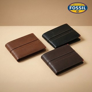 【FOSSIL 官方旗艦館】Sport Tourer 真皮翻轉證件格皮夾 男用短夾 多色可選(禮盒組附鐵盒)