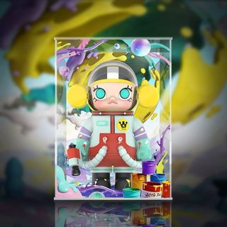 ⭐手辦收納盒 背景展示盒 亞克力展示盒 防塵罩🎈 泡泡瑪特 molly 400% 小畫家 潮玩展示盒 場景展示