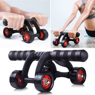 4-Wheel Abdominal Roller for Yoga, Gym + free mat + 4-Wheel