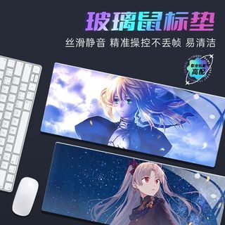 星漫✨玻璃滑鼠墊 滑鼠墊 光伏玻璃 fate玻璃滑鼠墊命運fgo貞德尼祿Saber聯名動漫超大號桌墊辦公潮流 電競滑鼠墊