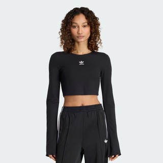 adidas ESSENTIALS 短版長袖上衣 女 - Originals KE1089 官方直營